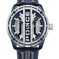Police Police Fast Lane PEWGB0039841  PEWGB0039841 кварцевые мужские часы серебристый циферблат, браслет кожаный — вид спереди
