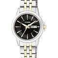 Citizen Citizen EQ0608-55E  EQ0608-55E кварцевые женские часы черный циферблат, браслет нержавеющая сталь с ip-покрытием — вид спереди