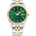 Swiss Military by Chrono Swiss Military by Chrono Сверхточные SM34066.10  SM34066.10 кварцевые женские часы зеленый циферблат, браслет нержавеющая сталь с pvd-покрытием — вид спереди