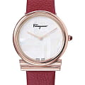 Salvatore Ferragamo Salvatore Ferragamo SFIY00619  SFIY00619 кварцевые женские часы  перламутровый циферблат, браслет кожаный — вид спереди