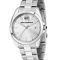 Karl Lagerfeld Karl Lagerfeld Round Essentials R0553101517  R0553101517 кварцевые женские часы серебристый циферблат, браслет нержавеющая сталь — вид спереди
