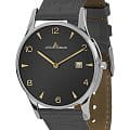 Jacques Lemans Jacques Lemans Classic 1-1850ZE  1-1850ZE кварцевые мужские часы серый циферблат, браслет кожаный — вид спереди