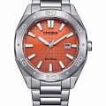 Citizen Citizen Eco-Drive BM7630-80Z  BM7630-80Z кварцевые мужские часы оранжевый циферблат, браслет нержавеющая сталь — вид спереди
