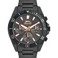 Slazenger Slazenger SL.09.2273.2.03  SL.09.2273.2.03 кварцевые мужские часы черный циферблат, браслет суперметалл с ip покрытием — вид спереди