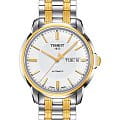 Tissot Tissot Automatics III T065.430.22.031.00 Automatics III T0654302203100 механические мужские часы белый циферблат, браслет сталь c pvd покрытием — вид спереди