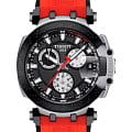 Tissot Tissot T-Race Chronograph T115.417.27.051.00 T Race T1154172705100 кварцевые мужские часы  черный циферблат, браслет силикон — вид спереди