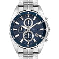 Lee Cooper Lee Cooper LC07515.390  LC07515.390 кварцевые мужские часы синий циферблат, браслет нержавеющая сталь — вид спереди