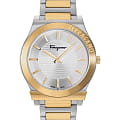 Salvatore Ferragamo Salvatore Ferragamo Gancini SFMP00722  SFMP00722 кварцевые мужские часы  серебристый циферблат, браслет сталь с ip покрытием — вид спереди