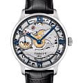 Tissot Tissot Chemin des Tourelles Squelette T099.405.16.418.00 Chemin des Tourelles T0994051641800 механические мужские часы  серый циферблат, браслет кожаный — вид спереди