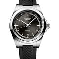 Longines Longines Conquest L3.720.4.52.9  L37204529 механические женские часы черный циферблат, браслет каучук — вид спереди