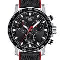 Tissot Tissot SuperSport Chrono Vuelta Special Edition T125.617.17.051.01 SuperSport Chrono T1256171705101 кварцевые мужские часы  черный циферблат, браслет кожаный — вид спереди