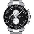 Tissot Tissot V8 Automatic Chronograph T106.427.11.051.00 V8  T1064271105100 механические мужские часы черный циферблат, браслет нержавеющая сталь — вид спереди