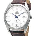 Orient Orient ER2F004W (FER2F004W)  FER2F004W механические мужские часы белый циферблат, браслет кожаный — вид спереди