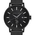 U.S. Polo Assn. U.S. Polo Assn. Fundamental USPA1070-05  USPA1070-05 кварцевые мужские часы черный циферблат, браслет нержавеющая сталь с pvd-покрытием — вид спереди