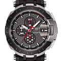 Tissot Tissot T-Race Chronograph T092.427.27.061.00 T Race T0924272706100 механические мужские часы черный циферблат, браслет 18-каратное желтое золото — вид спереди