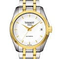 Tissot Tissot Couturier Automatic T035.207.22.011.00 Couturier T0352072201100 механические мужские часы  белый циферблат, браслет сталь c pvd покрытием — вид спереди