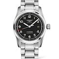 Longines Longines Spirit Prestige Edition L3.810.4.53.9  L38104539 механические мужские часы черный циферблат, браслет нержавеющая сталь — вид спереди