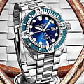 Stuhrling Stuhrling Aquadiver 1005.01  американские мужские часы на браслете нержавеющая сталь боковой вид