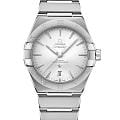 Omega Omega Constellation  131.10.39.20.02.001  13110392002001 механические мужские часы серебристый циферблат, браслет нержавеющая сталь — вид спереди