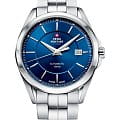 Swiss Military by Chrono Swiss Military by Chrono SMA34085.03  SMA34085.03 механические мужские часы синий циферблат, браслет нержавеющая сталь — вид спереди