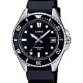 Casio Casio Collection MDV-10-1A1VDF (MDV-10-1A1)  MDV-10-1A1 кварцевые мужские часы черный циферблат, браслет резина — вид спереди