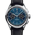 Breitling Breitling Premier B01 Chronograph 42 AB0118A61C1X2  AB0118A61C1X2 механические мужские часы синий циферблат, браслет кожаный — вид спереди