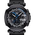 Tissot Tissot T-Race Thomas Luthi T115.417.37.061.02 T Race T1154173706102 кварцевые мужские часы черный циферблат, браслет силикон — вид спереди