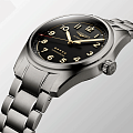 Longines Longines Spirit L3.811.1.53.6 механические мужские часы часы крупный план черный циферблата