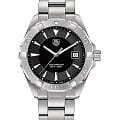 TAG Heuer TAG Heuer Aquaracer WAY1110.BA0928  WAY1110.BA0928 кварцевые мужские часы  черный циферблат, браслет нержавеющая сталь — вид спереди