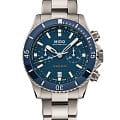 Mido Mido Ocean Star Chronograph M026.627.44.041.00  M0266274404100 механические мужские часы  синий циферблат, браслет титановый — вид спереди