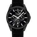 Jacques Lemans Jacques Lemans Derby 1-2204i  1-2204i механические мужские часы  черный циферблат, браслет кожаный — вид спереди