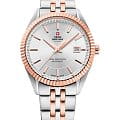 Swiss Military by Chrono Swiss Military by Chrono SM34065.07  SM34065.07 кварцевые мужские часы серебристый циферблат, браслет сталь c pvd покрытием — вид спереди