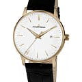 Jacques Lemans Jacques Lemans N-213B  N-213B кварцевые мужские часы белый циферблат, браслет кожаный — вид спереди