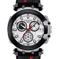 Tissot Tissot T-Race Chronograph T115.417.27.011.00 T Race T1154172701100 кварцевые мужские часы белый циферблат, браслет силикон — вид спереди