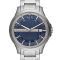 Armani Exchange Armani Exchange Hampton AX2451  AX2451 кварцевые мужские часы  синий циферблат, браслет нержавеющая сталь — вид спереди