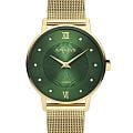 Amalys Amalys Baker AMW-177  AMW-177 кварцевые женские часы зеленый циферблат, браслет нержавеющая сталь с pvd-покрытием — вид спереди