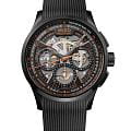 Mido Mido Multifort Skeleton Chronograph M038.662.37.050.00  M0386623705000 механические мужские часы  черный циферблат, браслет каучук — вид спереди