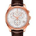 Tissot Tissot Vintage Chronograph 18K Gold T920.417.76.031.00  T9204177603100 кварцевые мужские часы белый циферблат, браслет кожаный — вид спереди