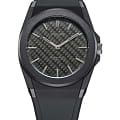 D1 Milano D1 Milano Carbonlite CLRJ01  CLRJ01 кварцевые мужские часы черный циферблат, браслет силикон — вид спереди