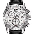 Tissot Tissot-V8 Quartz Chronograph T039.417.16.037.02 V8  T0394171603702 кварцевые мужские часы  белый циферблат, браслет кожаный — вид спереди