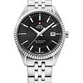 Swiss Military by Chrono Swiss Military by Chrono SM34065.01  SM34065.01 кварцевые мужские часы черный циферблат, браслет нержавеющая сталь — вид спереди