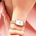 Daniel Wellington Daniel Wellington Quadro DW00100599 кварцевые женские часы часы крупный план белый циферблата
