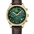 Swiss Military by Chrono Swiss Military by Chrono SM30207.08  SM30207.08 кварцевые женские часы зеленый циферблат, браслет кожаный — вид спереди