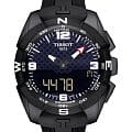 Tissot Tissot T-Touch Expert Solar T091.420.47.057.01 T Touch T0914204705701 кварцевые мужские часы  черный циферблат, браслет каучук — вид спереди