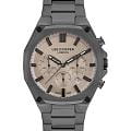 Lee Cooper Lee Cooper LC07319.060  LC07319.060 кварцевые мужские часы бежевый циферблат, браслет нержавеющая сталь с ip-покрытием — вид спереди