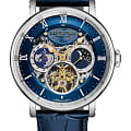 Stuhrling Stuhrling Majestic 1015.02  1015.02 механические мужские часы  синий циферблат, браслет кожаный — вид спереди
