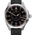 Aviator Aviator Airacobra V.3.39.0.341.4  V.3.39.0.341.4 механические мужские часы  черный циферблат, браслет кожаный — вид спереди