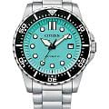 Citizen Citizen Automatic NJ0170-83X  NJ0170-83X механические мужские часы  голубой циферблат, браслет нержавеющая сталь — вид спереди