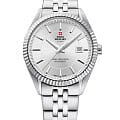 Swiss Military by Chrono Swiss Military by Chrono Сверхточные SM34065.02  SM34065.02 кварцевые мужские часы черный циферблат, браслет нержавеющая сталь — вид спереди