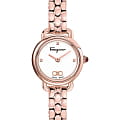 Salvatore Ferragamo Salvatore Ferragamo chic SFHT00820  SFHT00820 кварцевые женские часы  белый циферблат, браслет сталь с ip покрытием — вид спереди